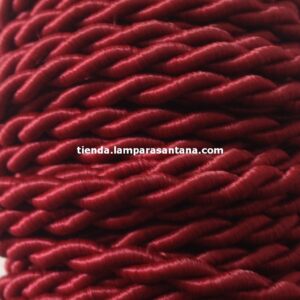 Cable trenzado seda burdeos