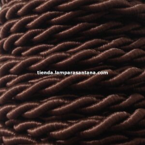 Cable trenzado seda marrón