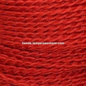 Cable trenzado seda rojo