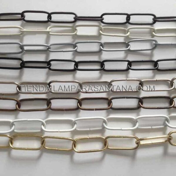 Cadena lámpara metálica en varios colores