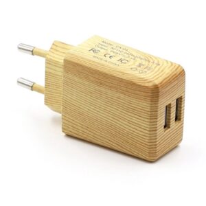 Cargador USB madera