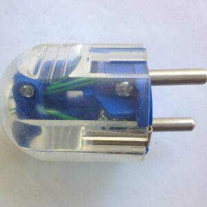 Clavija bipolar transparente 4,8mm