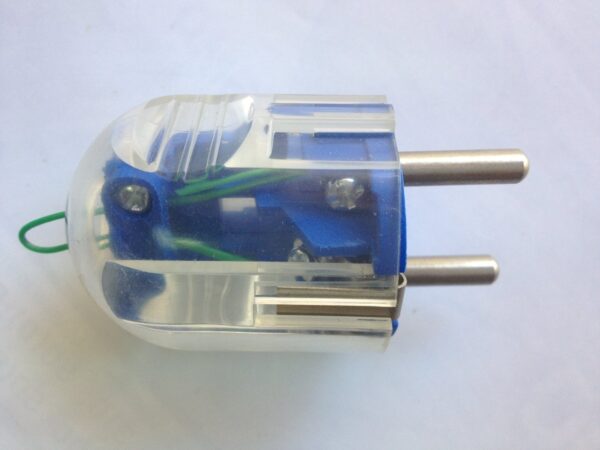 Clavija bipolar transparente 4,8mm