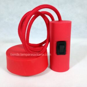 Cordón textil rojo interruptor