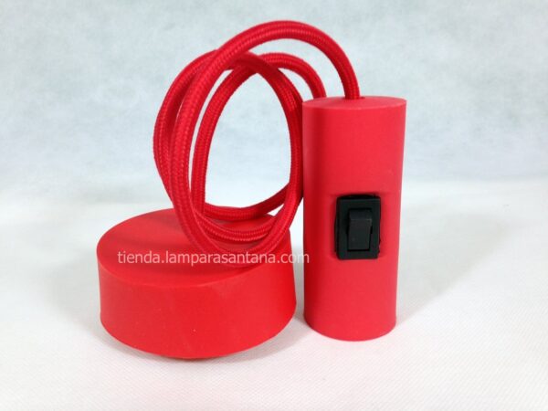Cordón textil rojo interruptor