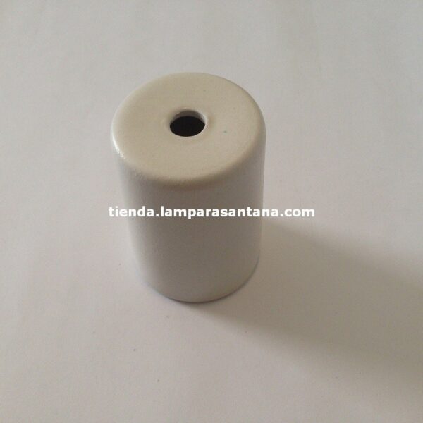 Cubre portalámparas cerámica blanco