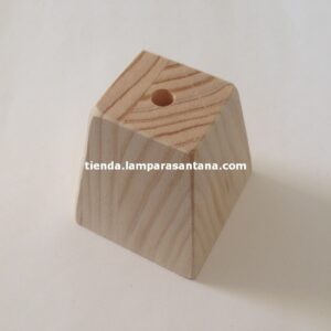 Cubre Portalámparas Madera Pirámide