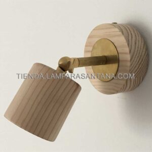 Foco con palomilla de madera