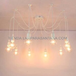 Lámpara Araña Silicona Blanca