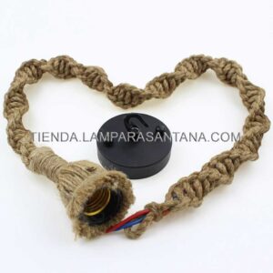 Lámpara de cuerda trenzada