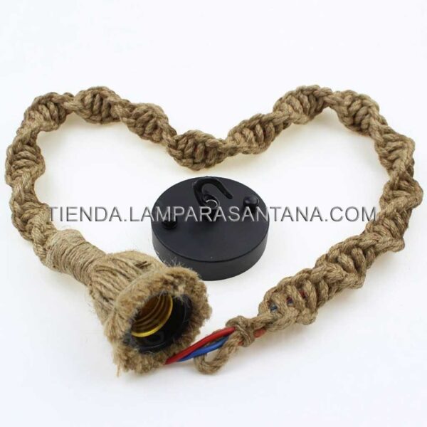 Lámpara de cuerda trenzada
