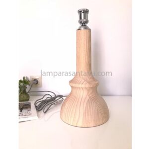 Lámpara de mesa o suelo madera cromo