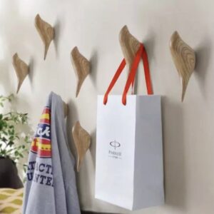 Percha pájaro madera