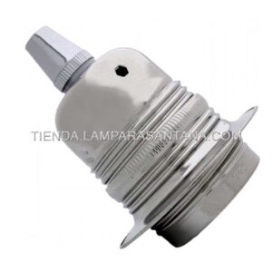 Portalámpara cromo pantalla E27