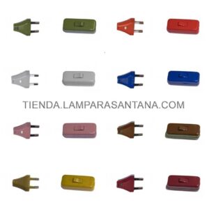 Pack clavija e interruptor de paso de colores