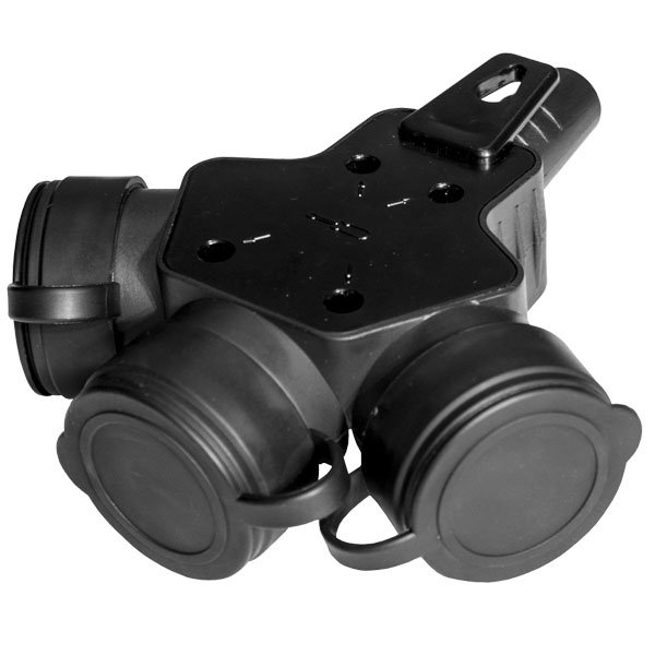 Triple schuko exterior